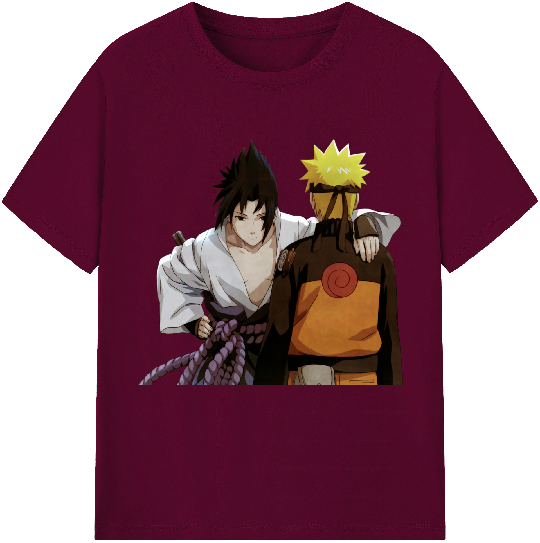 （画像用） NARUTO -ナルト- うちは サスケ Uchiha Sasuke レディースカジュアルプリントTシャツ（綿100％）